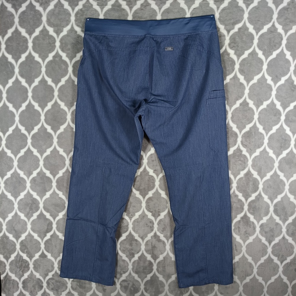 Figs Kade Cargo Scrub Pants Women Large Blue Straight Leg Medical Nursing T21004 - Picture 3 of 7